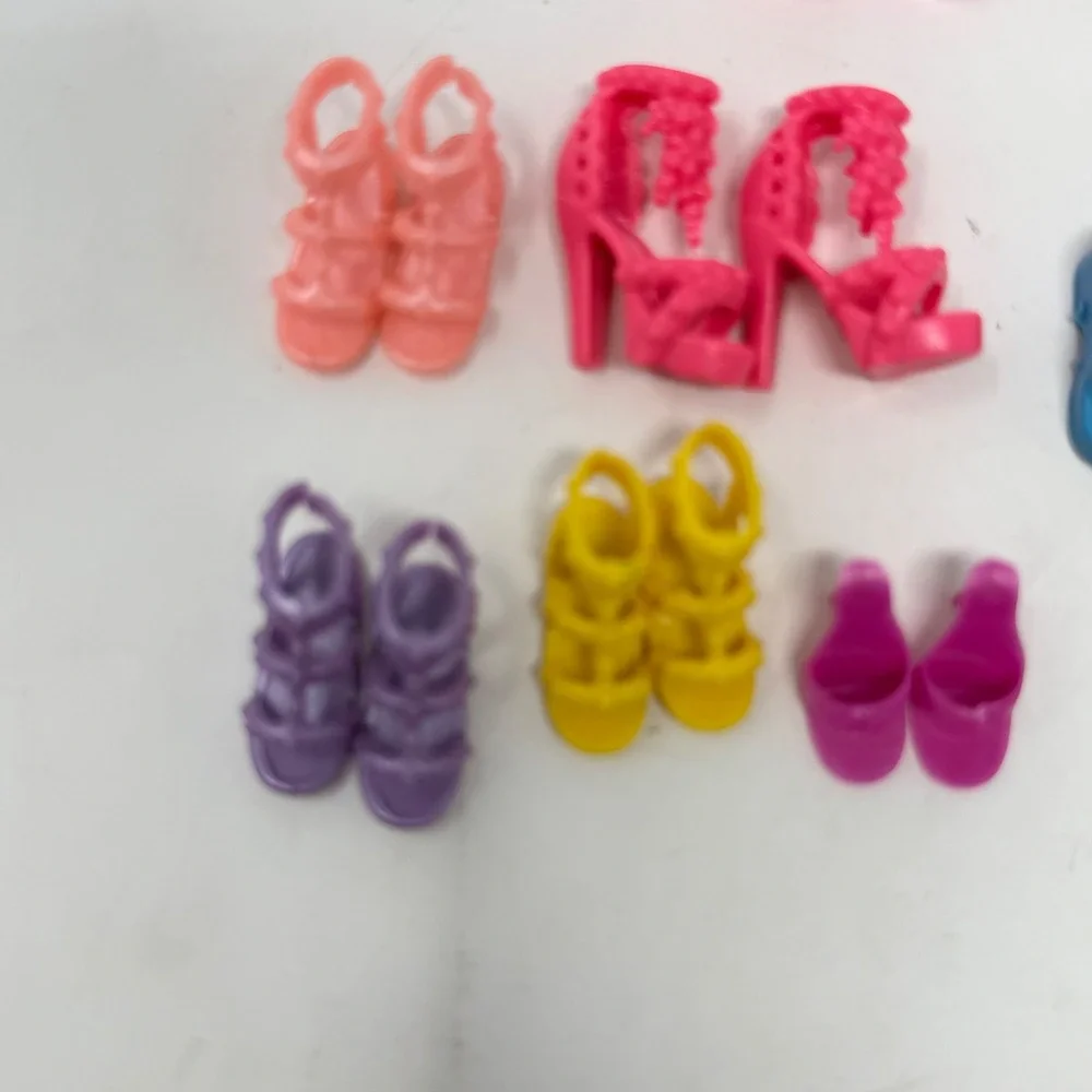 Unbranded Barbie Size Doll Shoes Lot 60 Pairs Heels Boots Sandals Multicolor Y2K